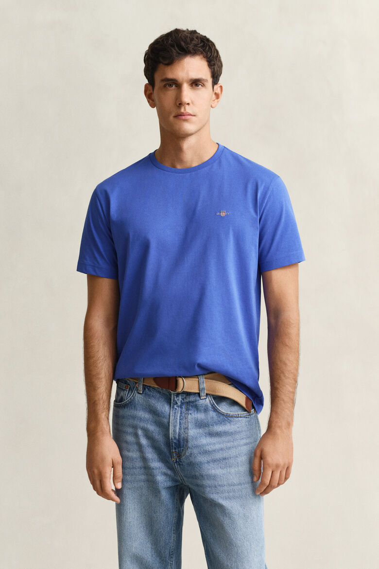 Gant Regular Fit Shield T-Shirt aus Baumwolle in Royal blue