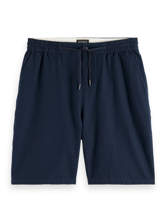 Scotch&Soda Essentials Fave Bermuda Shorts aus Baumwolle / Leinen in night Scotch&Soda Essentials Fave Bermuda Shorts aus Baumwolle / Leinen in night