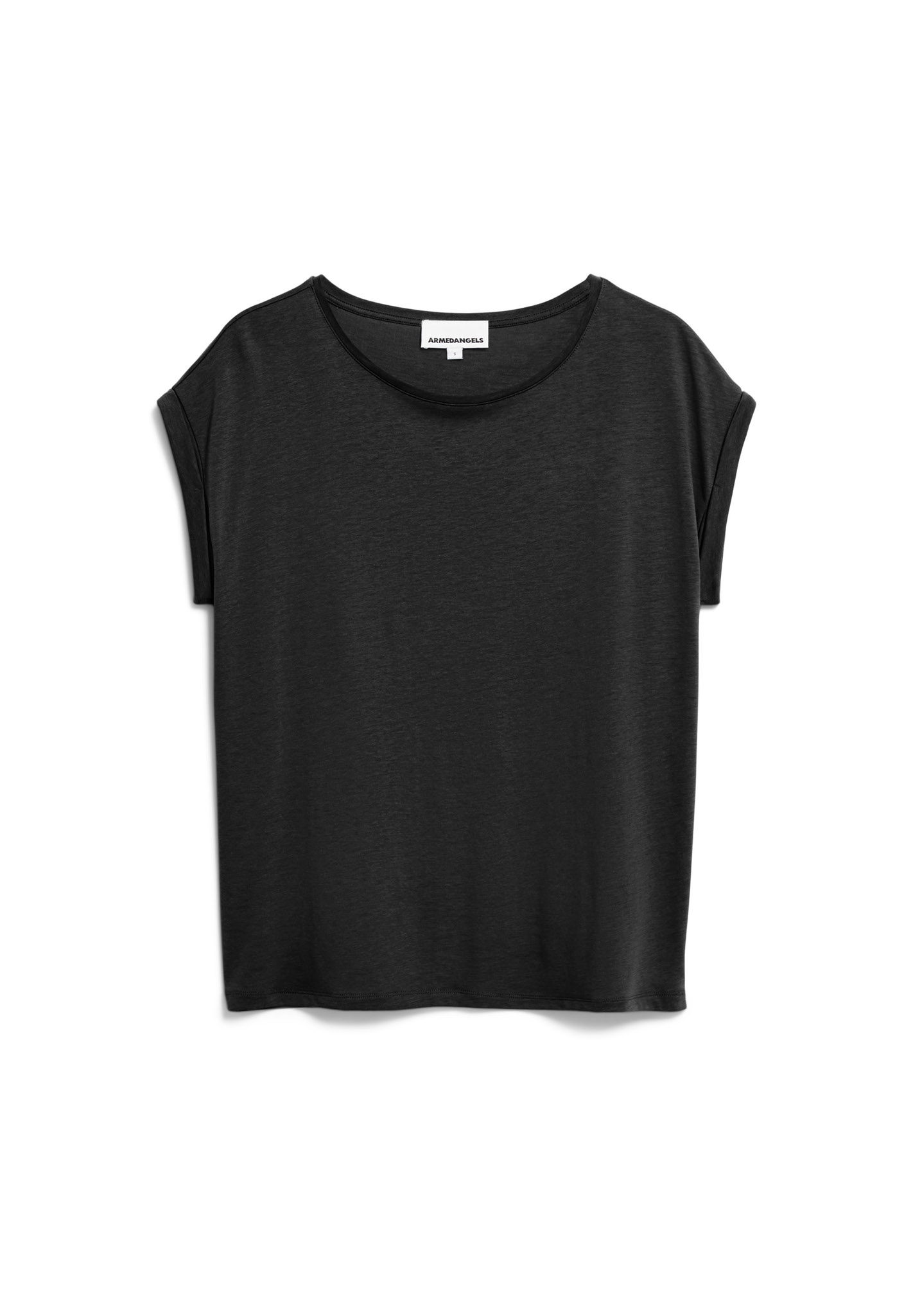 Armedangels JILAANA T-Shirt Loose Fit aus TENCEL™ Lyocell Mix in schwarz Armedangels JILAANA T-Shirt Loose Fit aus TENCEL™ Lyocell Mix in schwarz