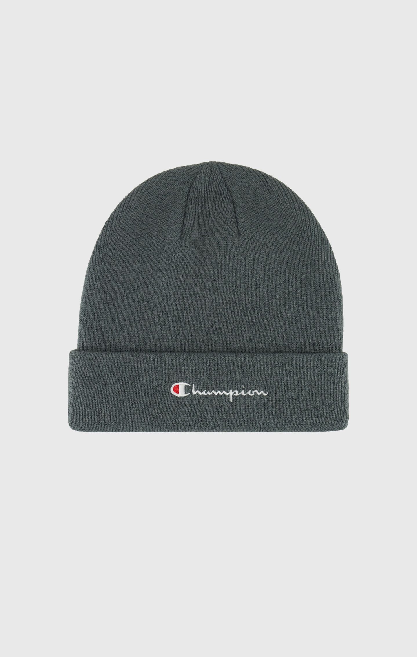 Champion Strick-Beanie mit Logo-Schriftzug / Unisex Mütze in Olivgrün