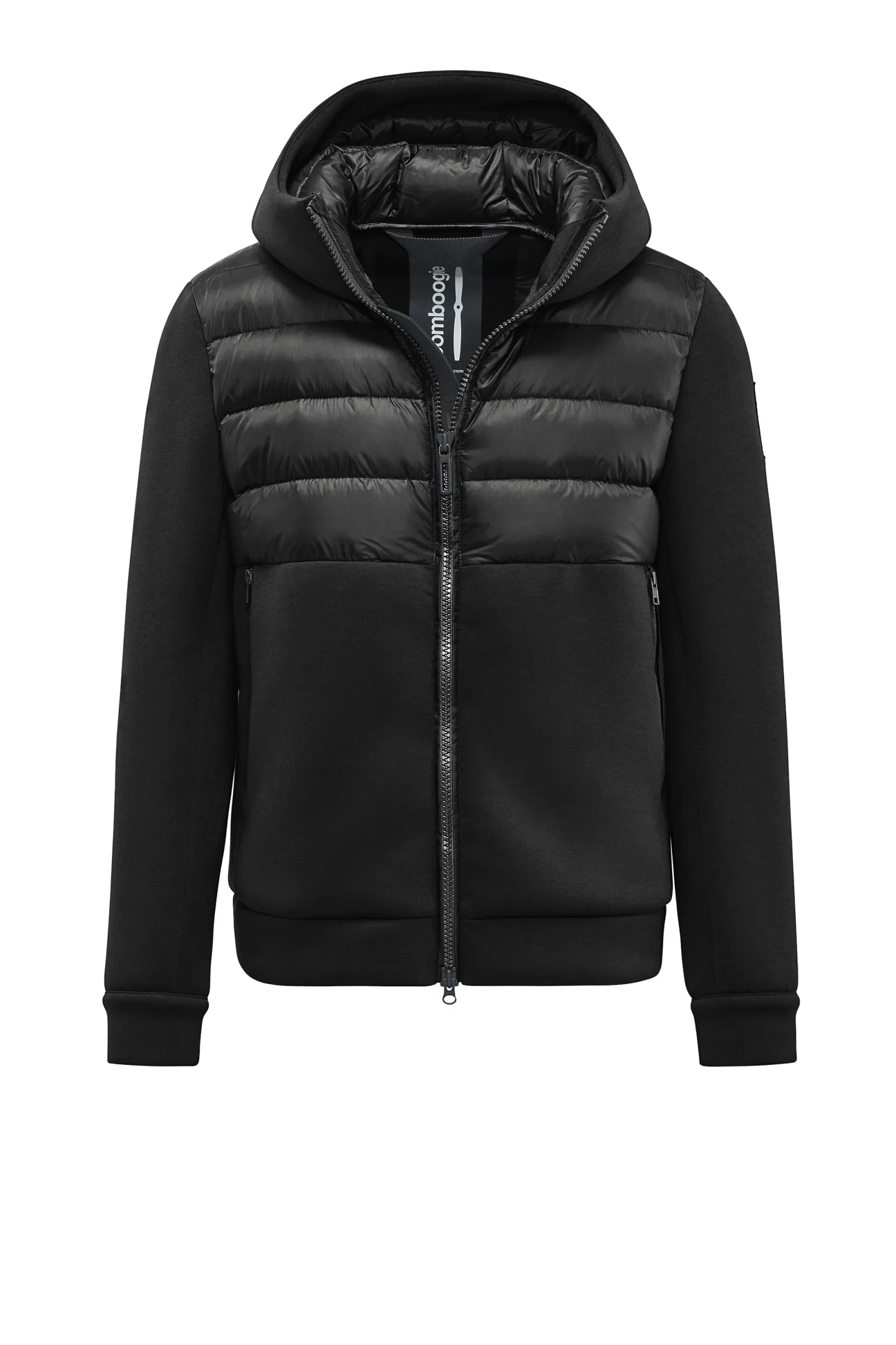 Bomboogie Turin Jacket - Jacke aus zwei Materialien, Neopren und Nylon Ripstop in schwarz 