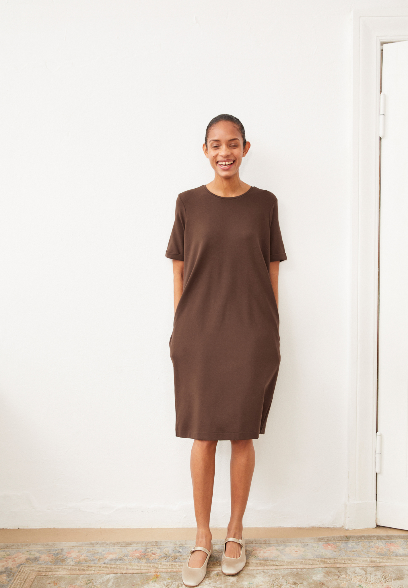 Armedangels MAAILANA Jerseykleid Regular Fit aus LENZING™ ECOVERO™ Mix in warm slate Armedangels MAAILANA Jerseykleid Regular Fit aus LENZING™ ECOVERO™ Mix in warm slate