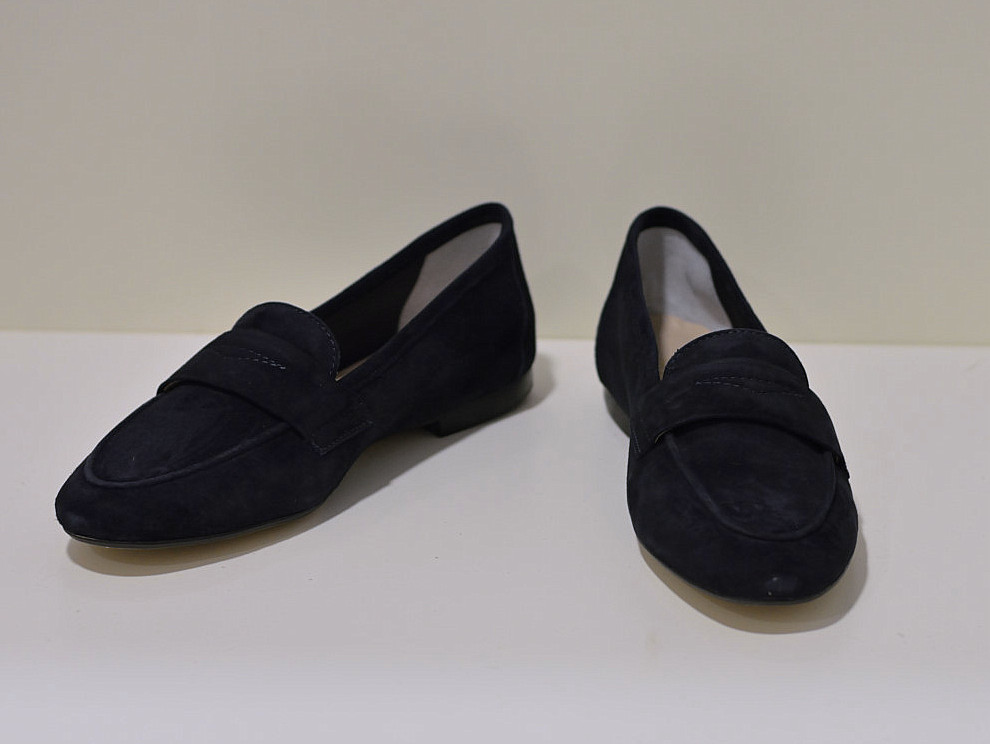 Gianluca Pisati Moccasins / Loafer Abete aus feinstem Wildleder (Gamsleder) in blau