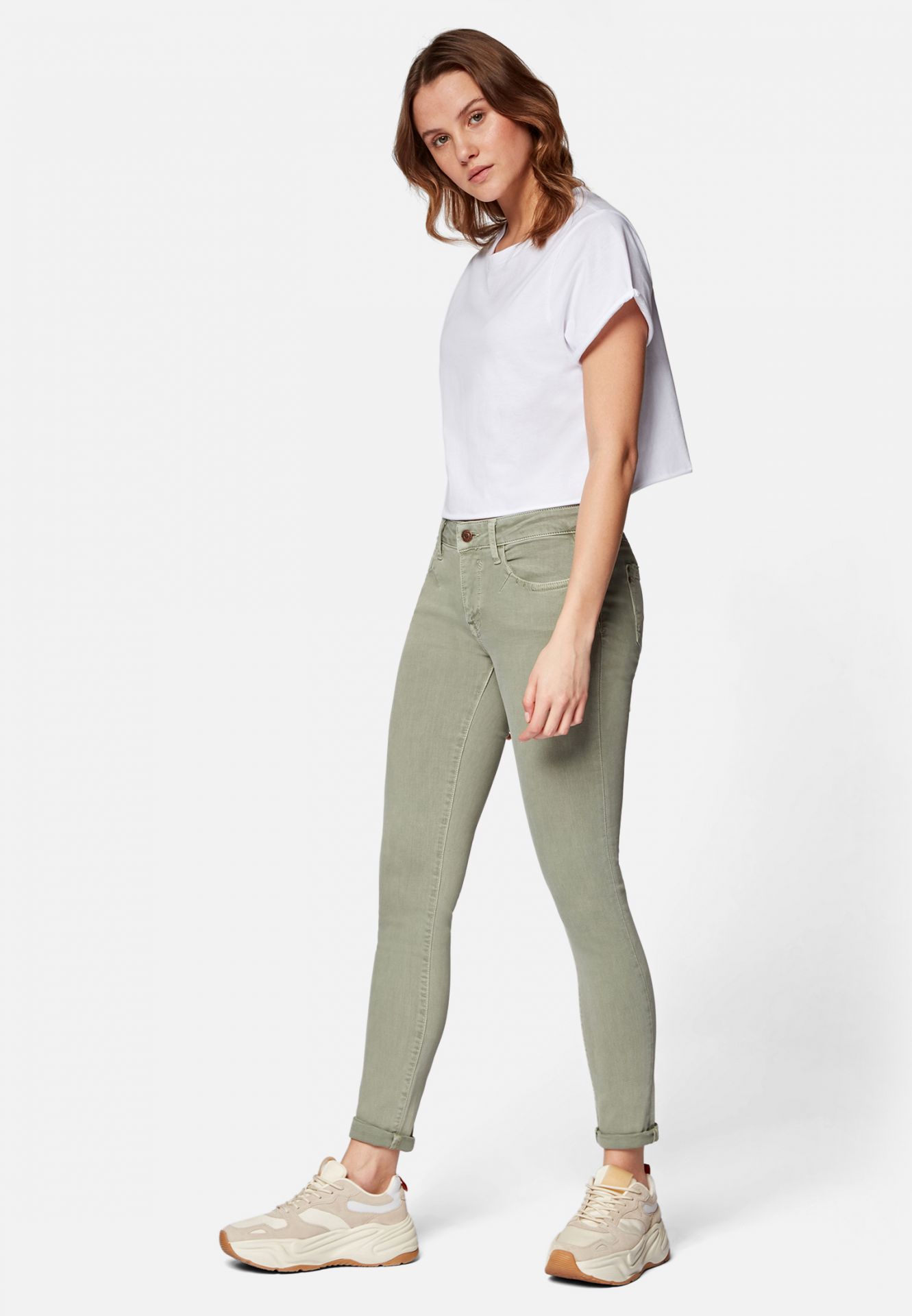 Mavi ADRIANA | Mid-Rise, Super Skinny in Covert Green 