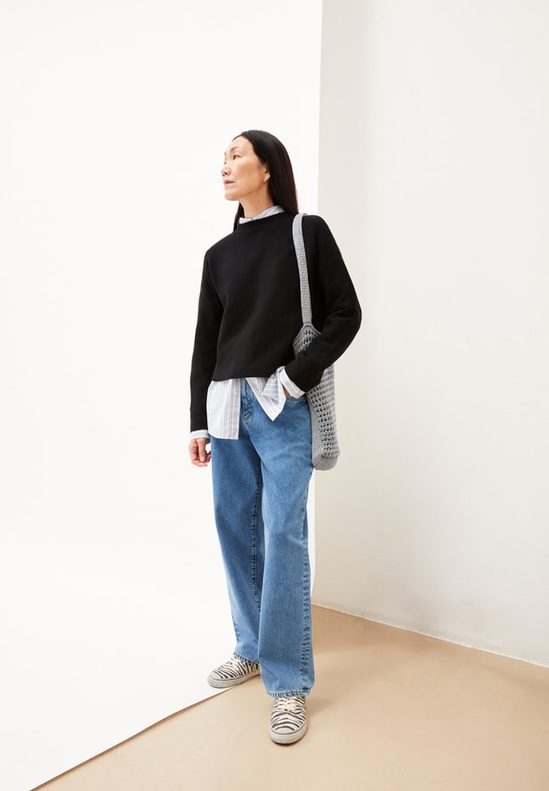 Armedangels MERINAA LINKS LINKS Pullover Loose Fit aus Bio-Baumwolle Armedangels MERINAA LINKS LINKS Pullover Loose Fit aus Bio-Baumwolle