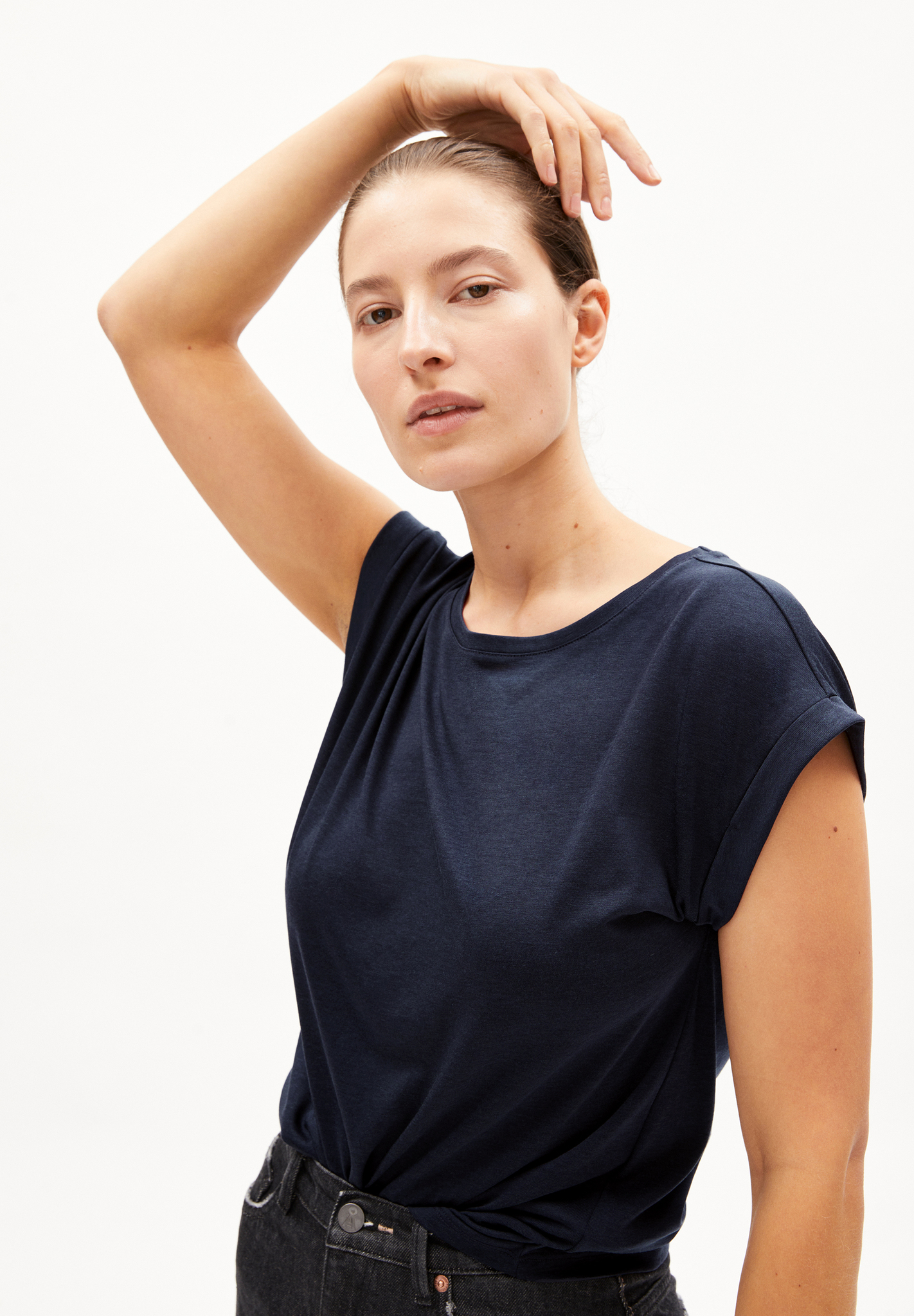 Armedangels JILAANA T-Shirt Loose Fit aus TENCEL™ Lyocell Mix in night sky Armedangels JILAANA T-Shirt Loose Fit aus TENCEL™ Lyocell Mix in night sky