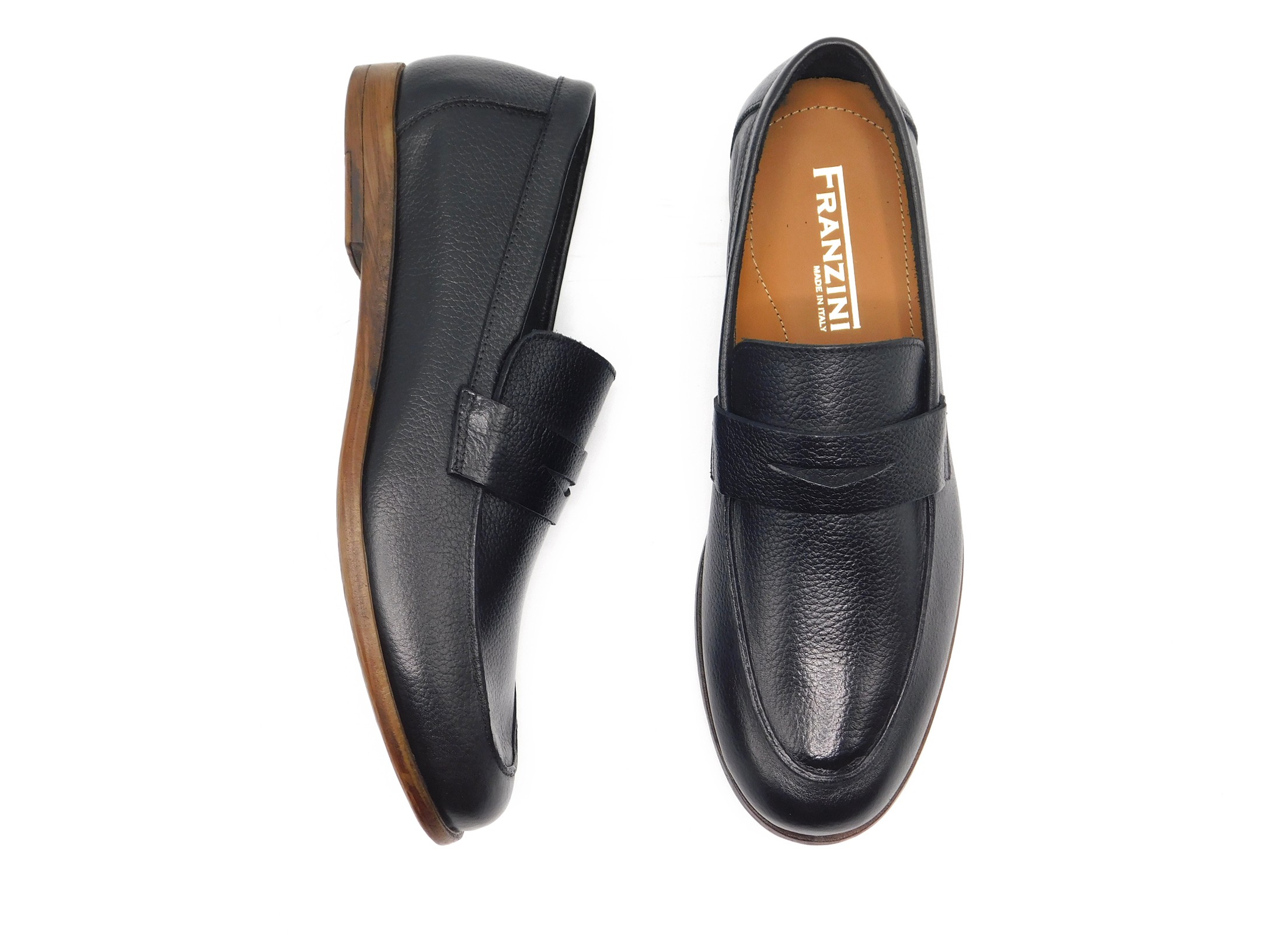 Franzini leder Loafers  ASTON in schwarz PENNY-MAFFEI