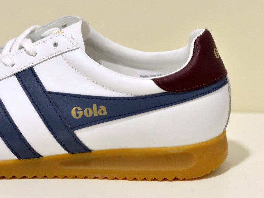 Gola Classics Men's Torpedo Leather Trainers / Sneaker in White / Moonlight / Burgundy