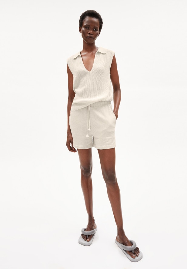Armedangels LUZIAANA Shorts aus Bio-Baumwoll Mix light desert melange Armedangels LUZIAANA Shorts aus Bio-Baumwoll Mix light desert melange