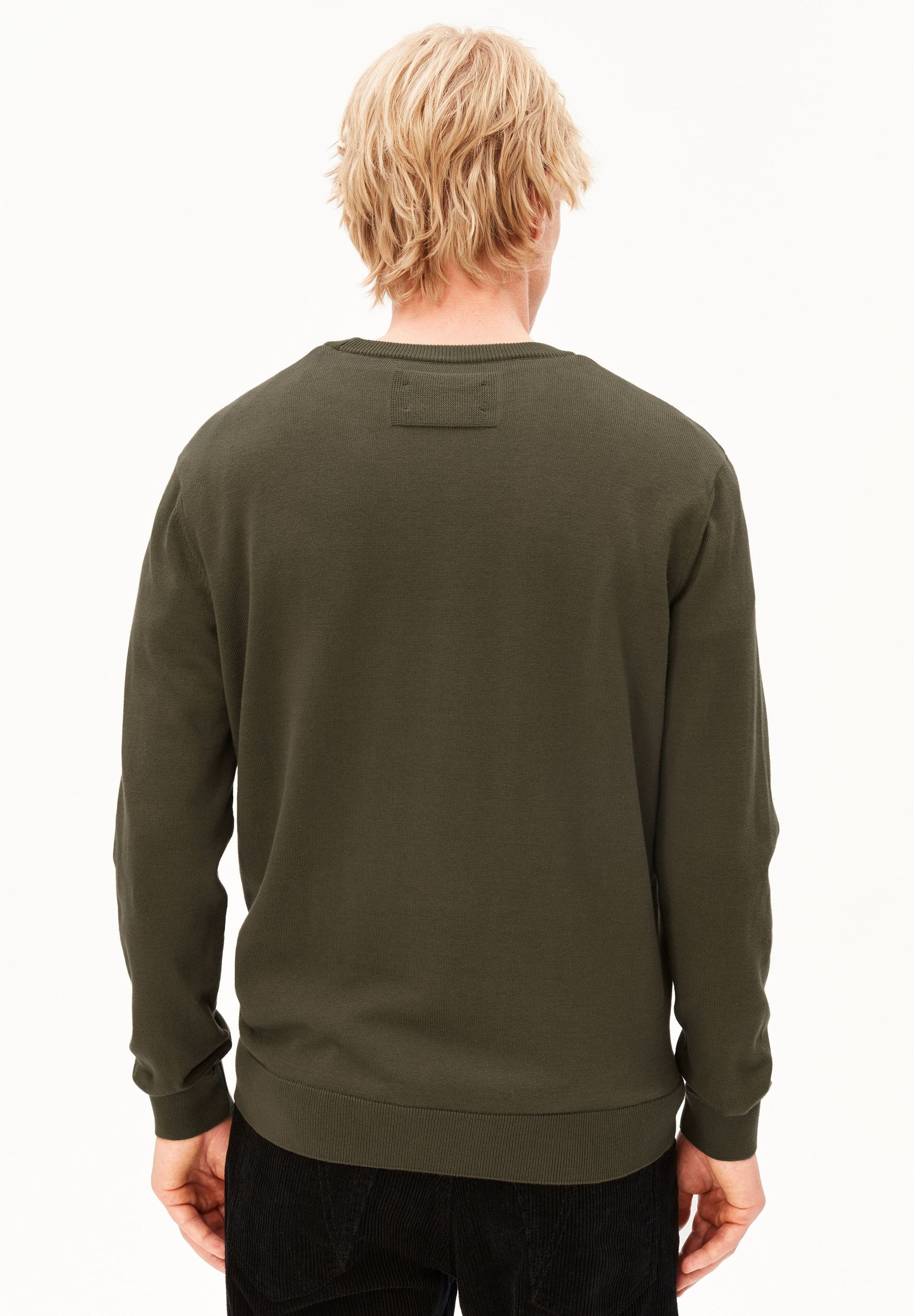Armedagels LOUKAA STRICKPULLOVER aus 100% Bio-Baumwolle in dark earth / grün
