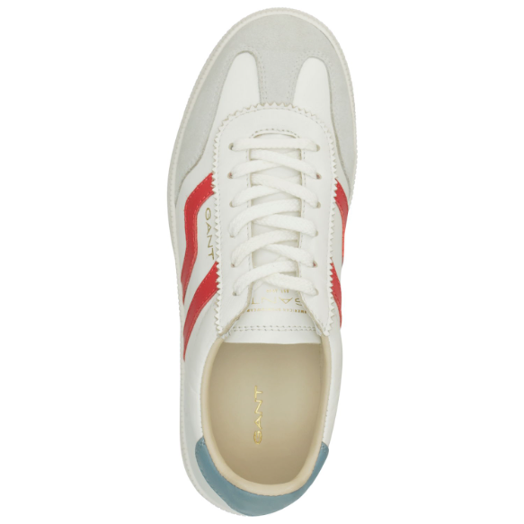 Gant Leder Herren Sneaker Cuzmo in white / red 