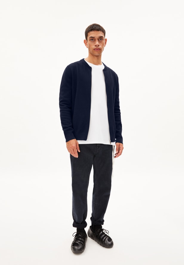 Armedangels AAGADI COMPACT Strick Cardigan aus Bio-Baumwolle in blau Armedangels AAGADI COMPACT Strick Cardigan aus Bio-Baumwolle in blau