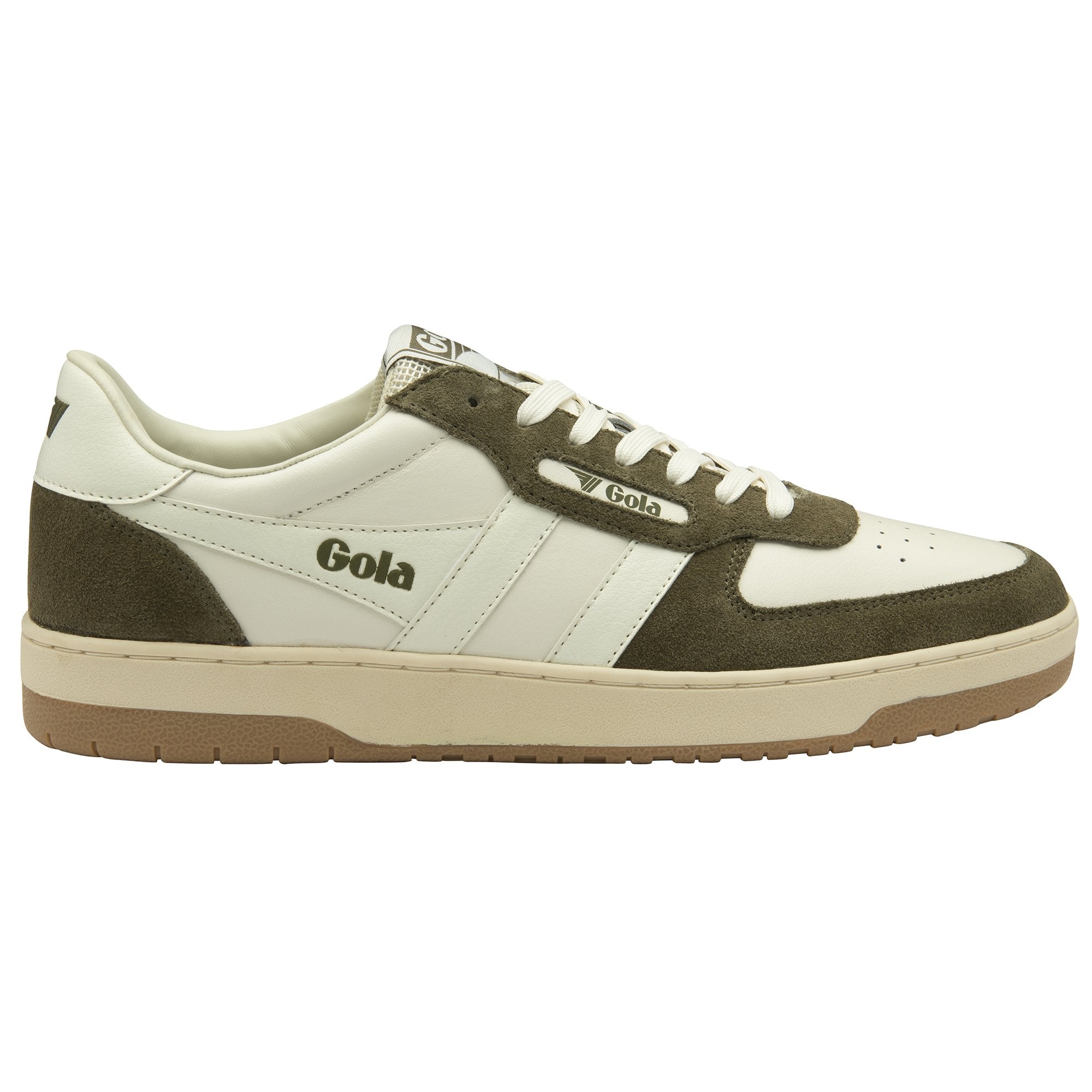 Gola Classics Men's Sneaker Hawk '89 Trainers in Off White/Khaki Gola Classics Men's Sneaker Hawk '89 Trainers in Off White/Khaki
