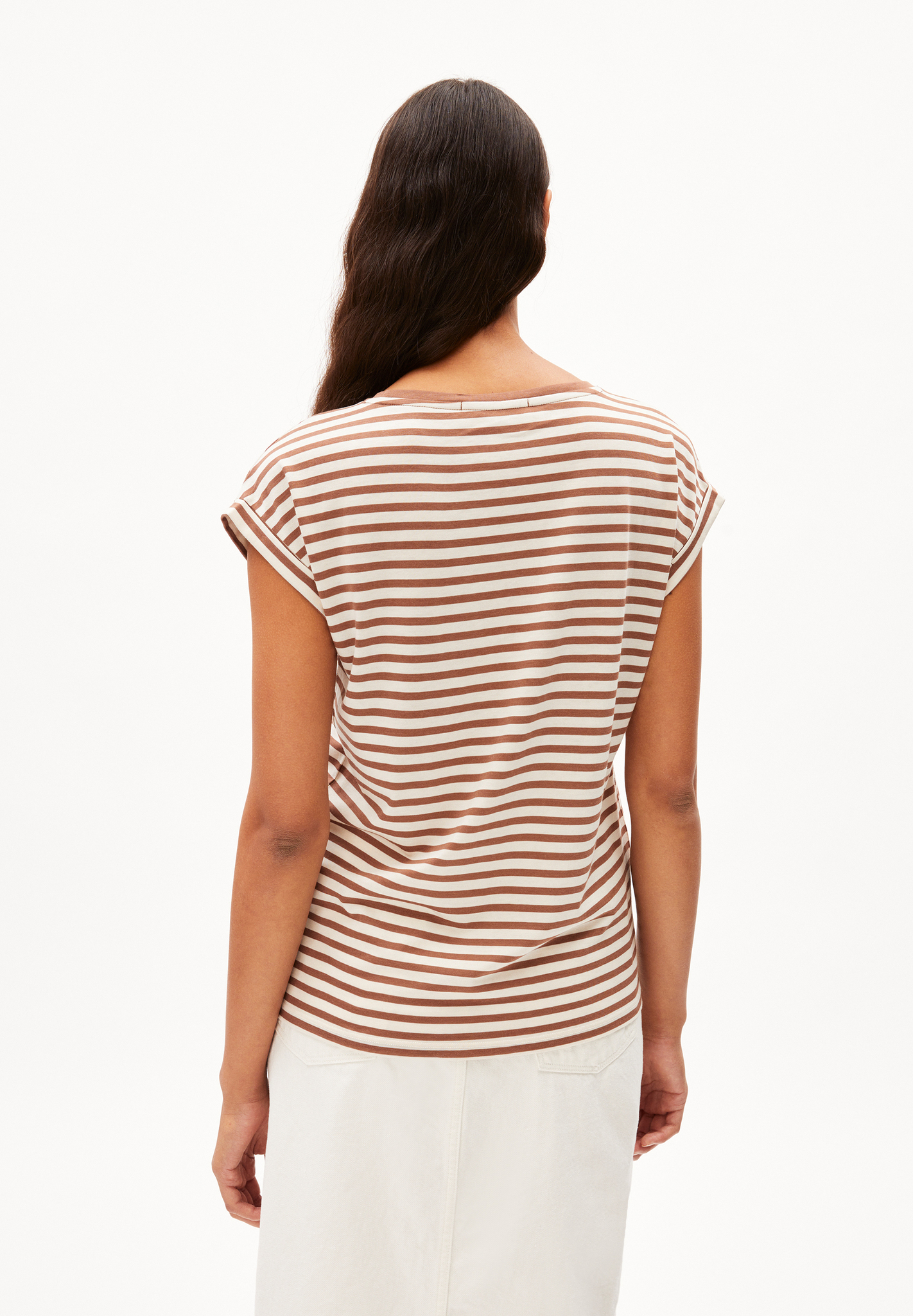 Armedangels JILAANA STRIPES T-Shirt Loose Fit aus TENCEL™ Lyocell Mix in nutshell - oatmilk Armedangels JILAANA STRIPES T-Shirt Loose Fit aus TENCEL™ Lyocell Mix in nutshell - oatmilk
