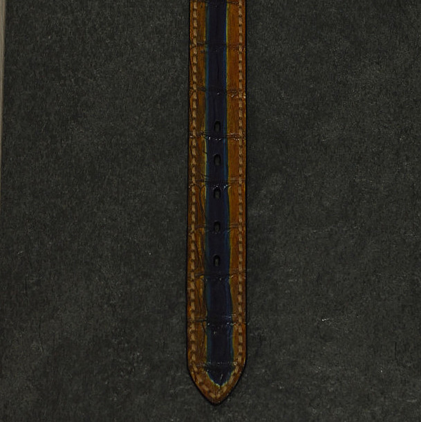Fausto Colato Kaiman Gürtel Breite 4,0cm in cognac multi / Caimano Fenice