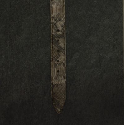 Ralph Gladen Schlangenledergürtel Python Breite 3,5cm in schlamm