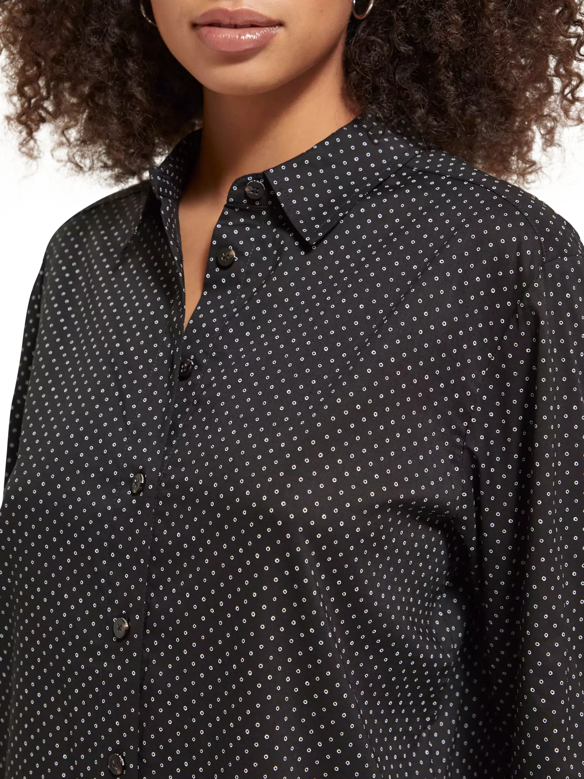 Scotch&Soda All over printed relaxed fit Bluse in schwarz 