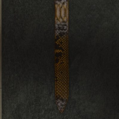Ralph Gladen Schlangenledergürtel Python Breite 3,5cm in cognac / flieder