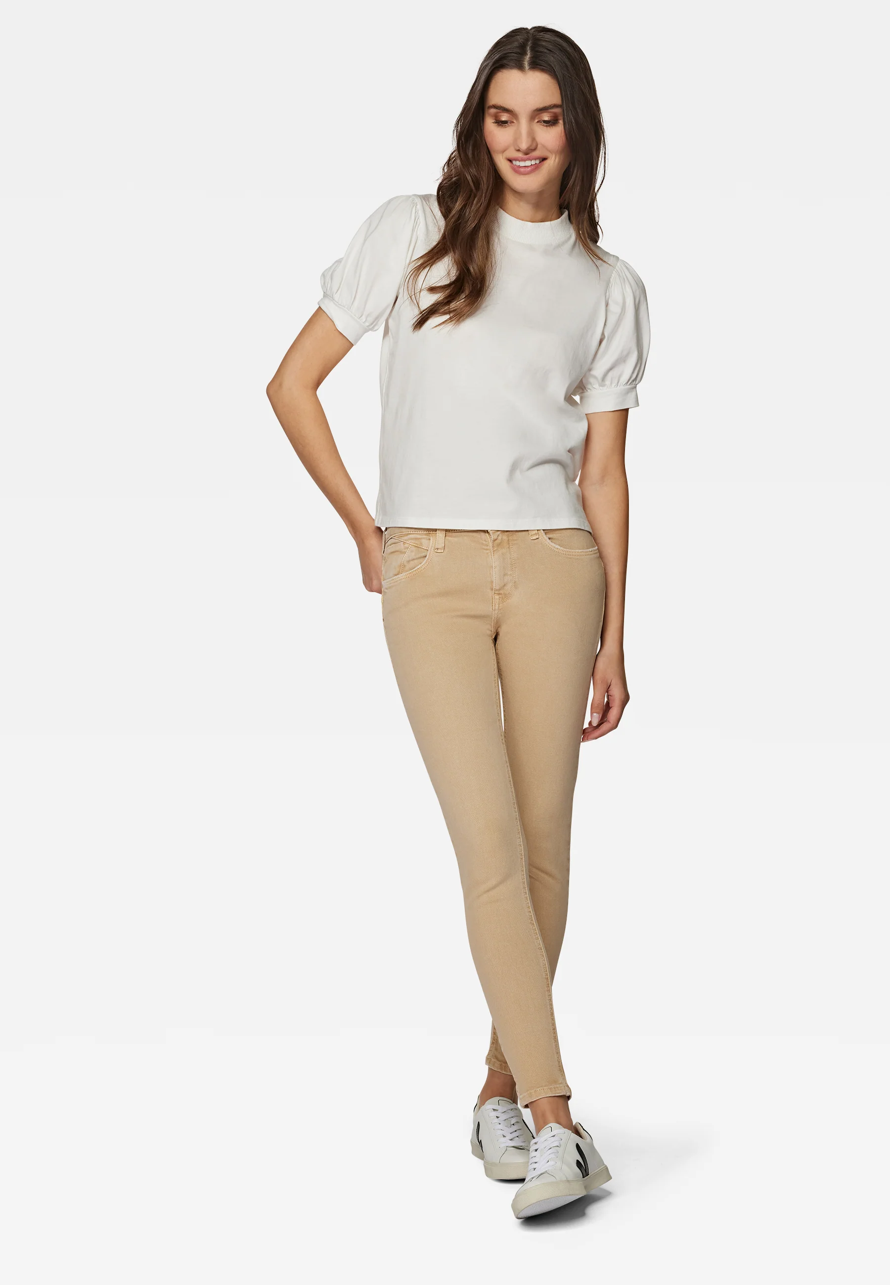 Mavi ADRIANA | Mid-Rise, Super Skinny Jeans in beige