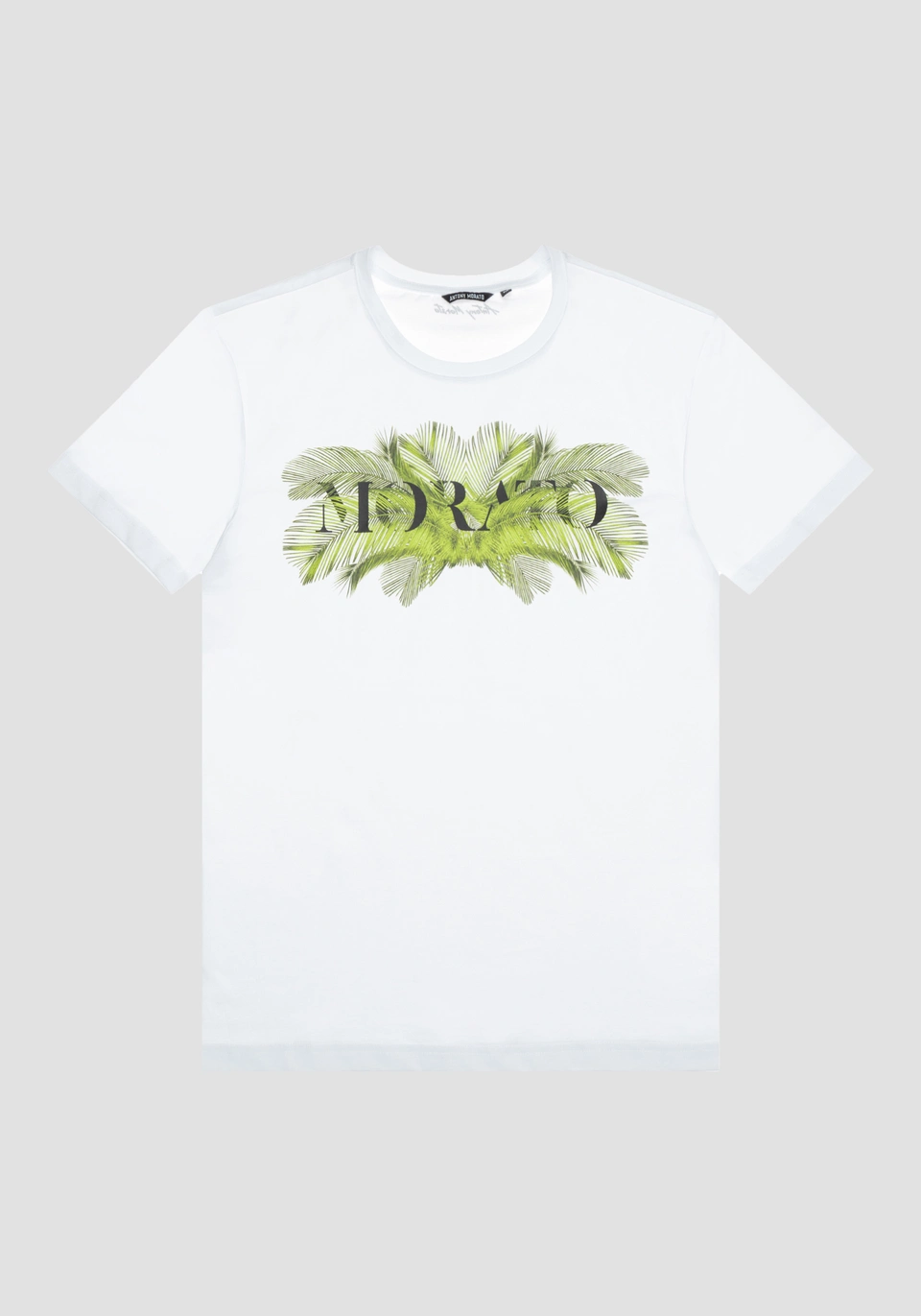 Antony Morato T-SHIRT SLIM FIT MIT PALMEN-PRINT in weiß Antony Morato T-SHIRT SLIM FIT MIT PALMEN-PRINT in weiß