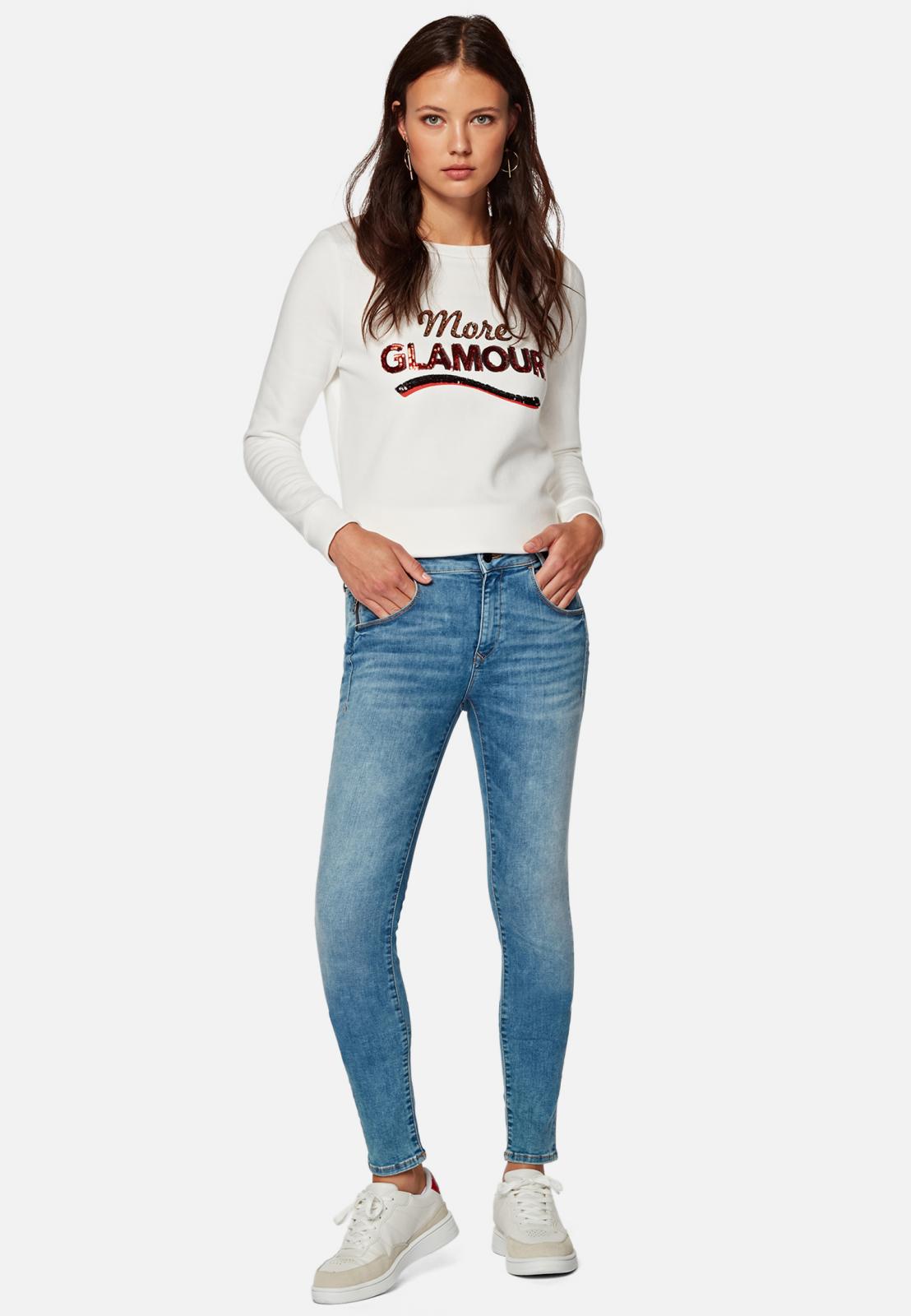ADRIANA | Super Skinny Jeans LT Glam  in hellblau