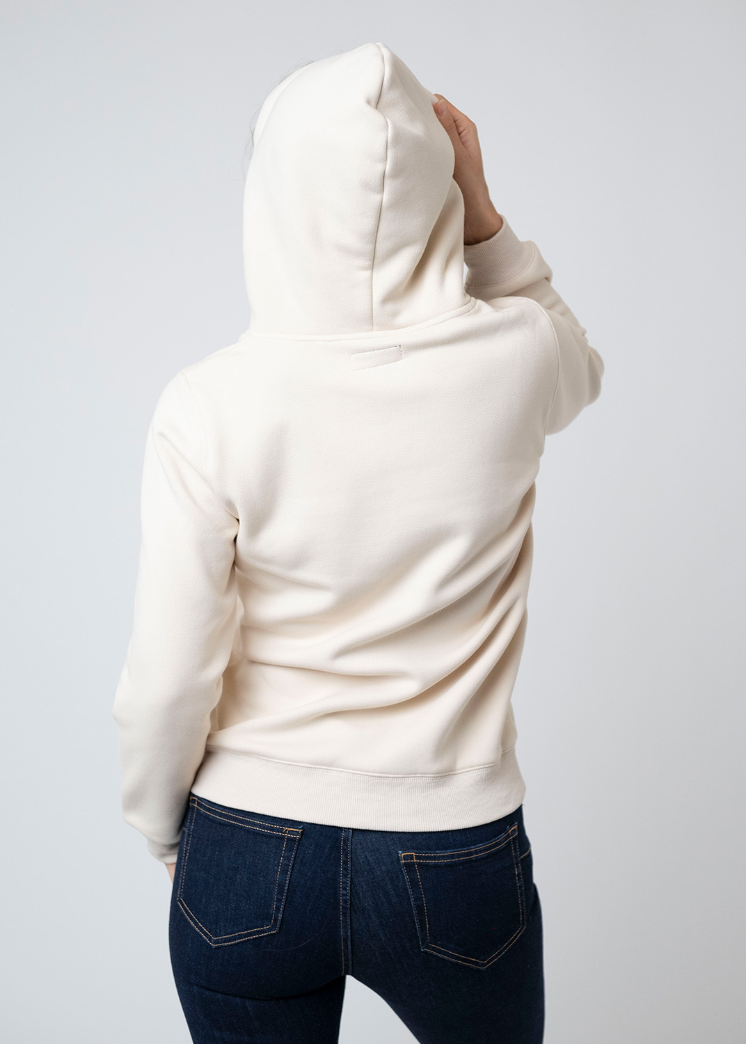 Bavarian Caps Hoodie "Expresslieferdienst Damen" - beige Blumen / Wein 