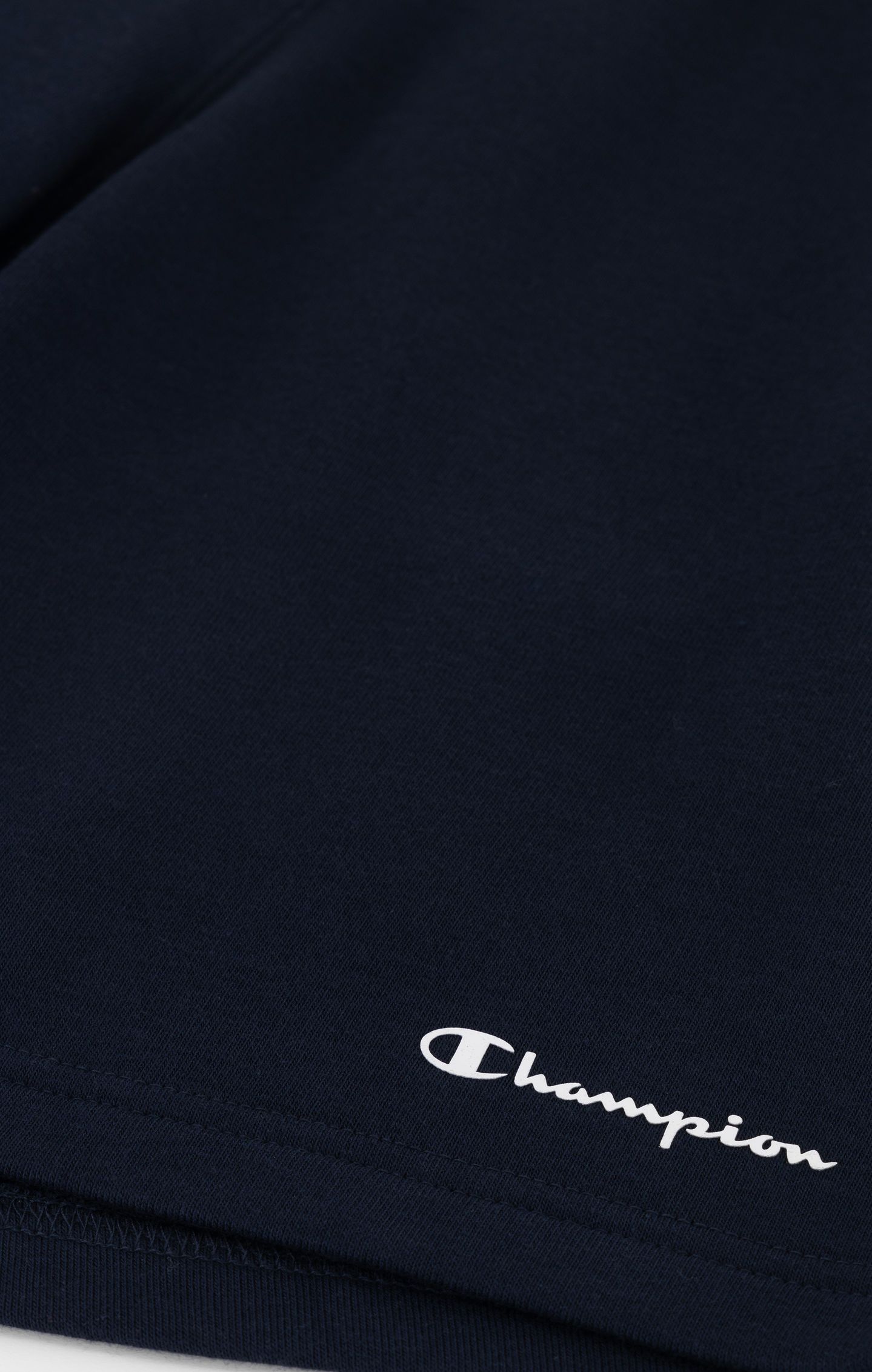Champion Shorts aus Powerblend French Terry mit Logo-Schriftzug in schwarz 