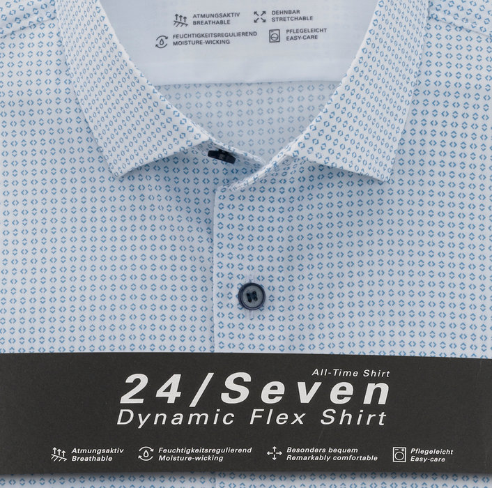 OLYMP Level Five 24/Seven body fit, Businesshemd, Modern Kent, Weiß