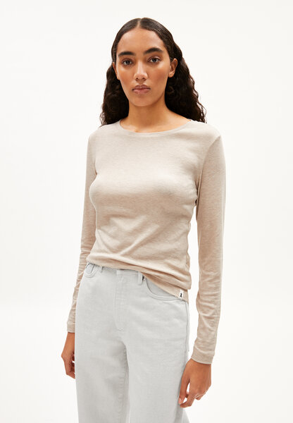 Armedangels JAALEAA Longsleeve aus TENCEL™ Lyocell Mix in sandstorm melange