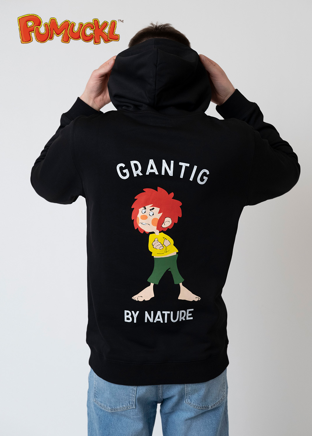   Bavarian Caps Pumuckl Hoodie "Grantig by Nature" - schwarz, unisex