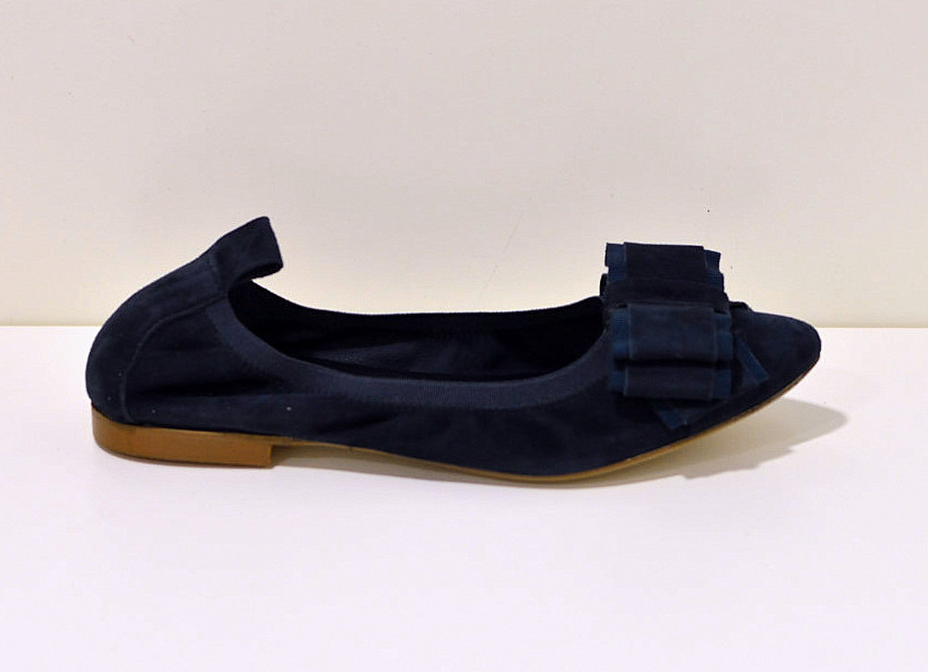 Gianluca Pisati Ballerinas Amira aus Wildleder mit flexiberl Sohle in blau