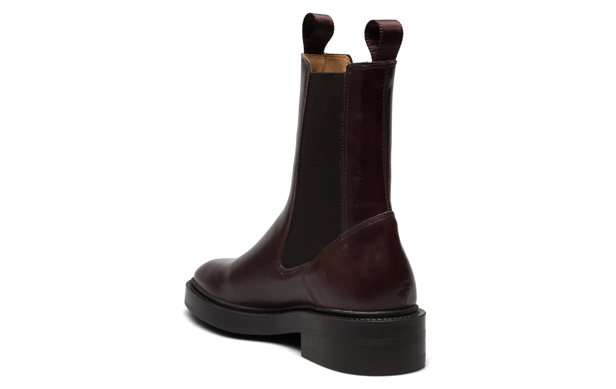 GANT Fallwi Chelsea Boot aus leder  in braun mit rotstich