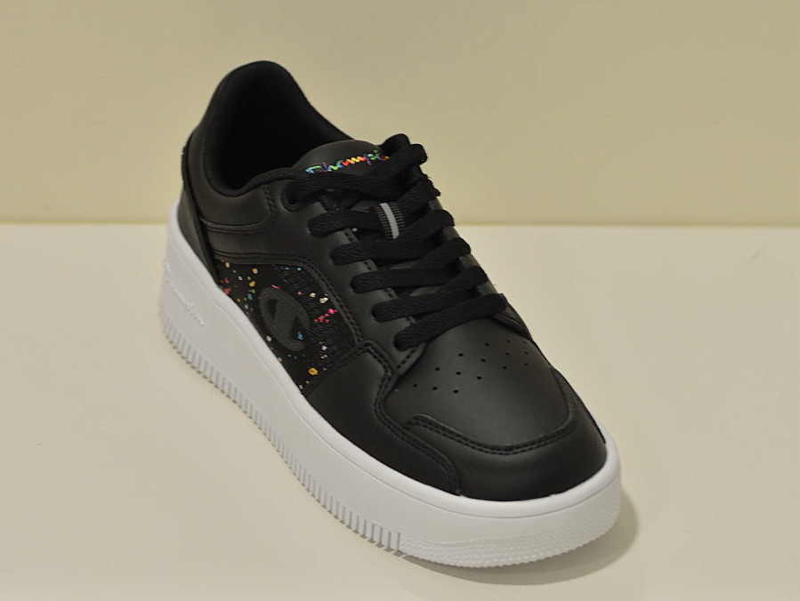 CHAMPION Damen Sneaker REBOUND PLATFORM ABSTRACT LOW in schwarz / multi