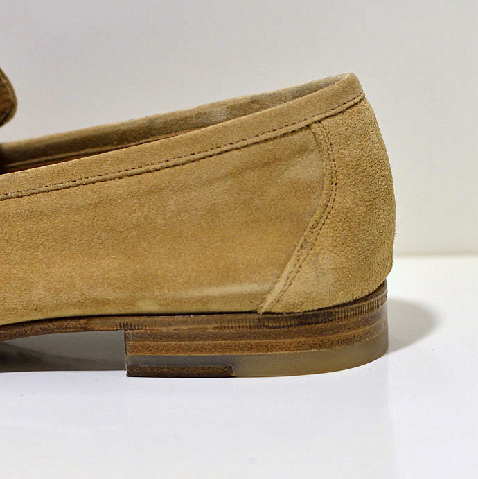  Berwick 1707 Tassel Loafer aus englischem Wildleder in caramel /beige mit genähter Ledersohle / Mokassin 