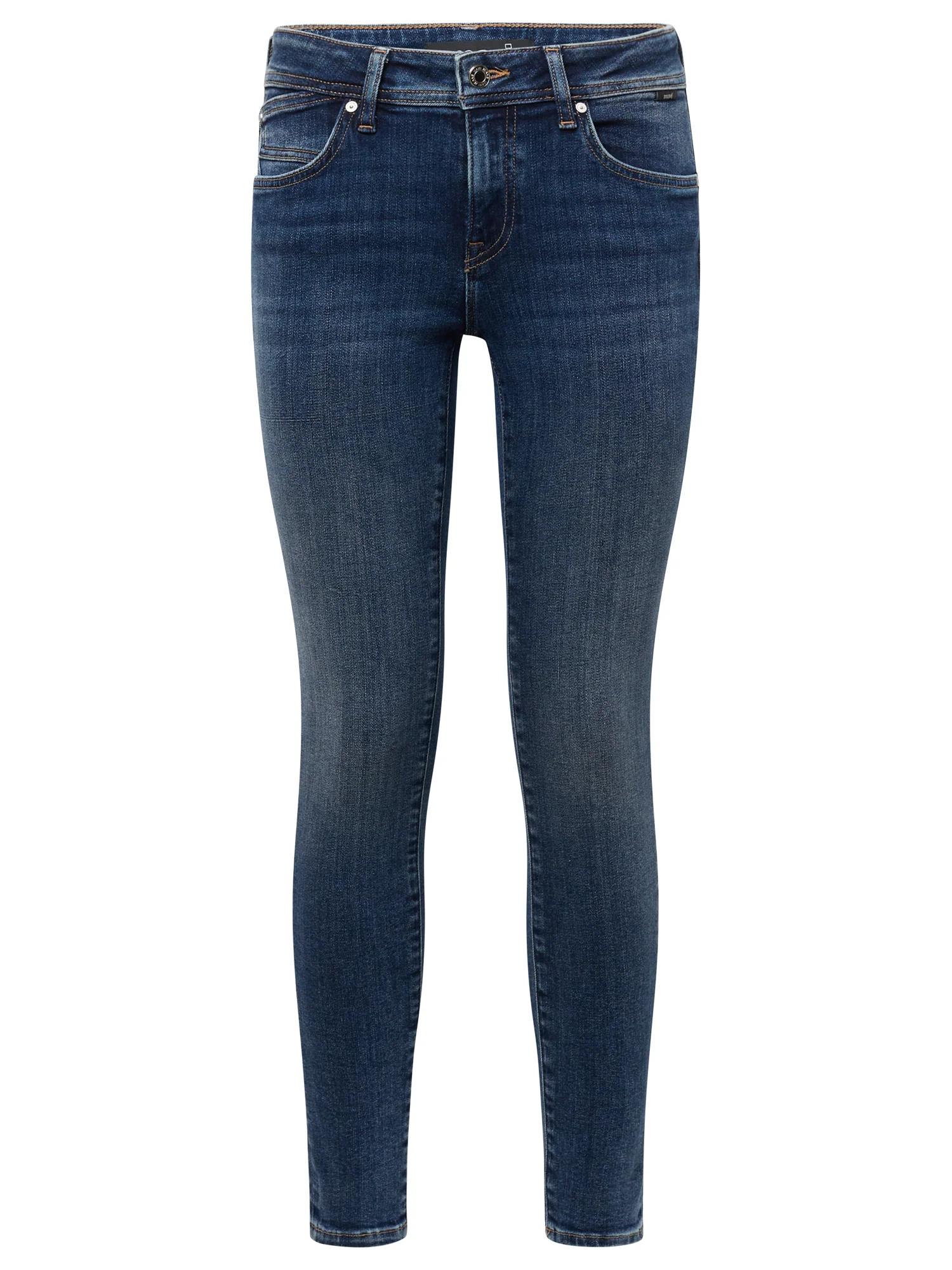 Mavi ADRIANA | All Blue Mid-Rise, Super Skinny in Dark Brushed Denim 