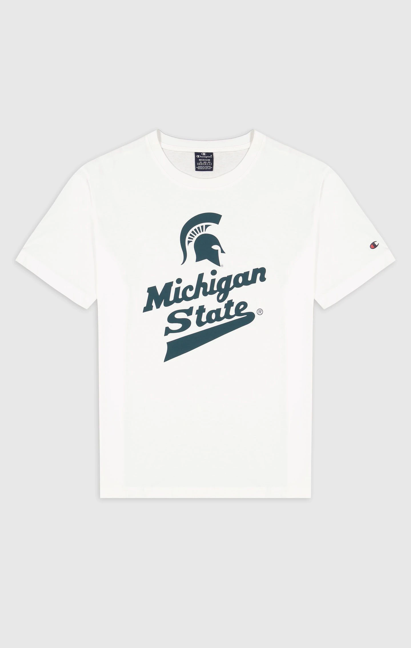 Champion Baumwoll-T-Shirt mit Logo im College-Stil Michigan State Champion Baumwoll-T-Shirt mit Logo im College-Stil Michigan State