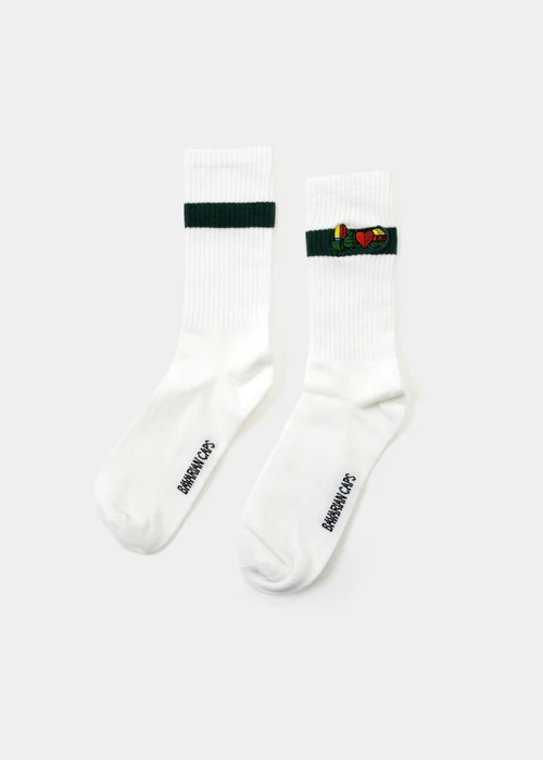 Bavarian Caps Sportsocken Schafkopf in weiß Größe 41-46