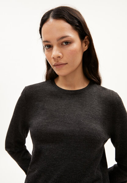 Armedangels ELDIAA Pullover Slim Fit aus Wolle in Steel Melange