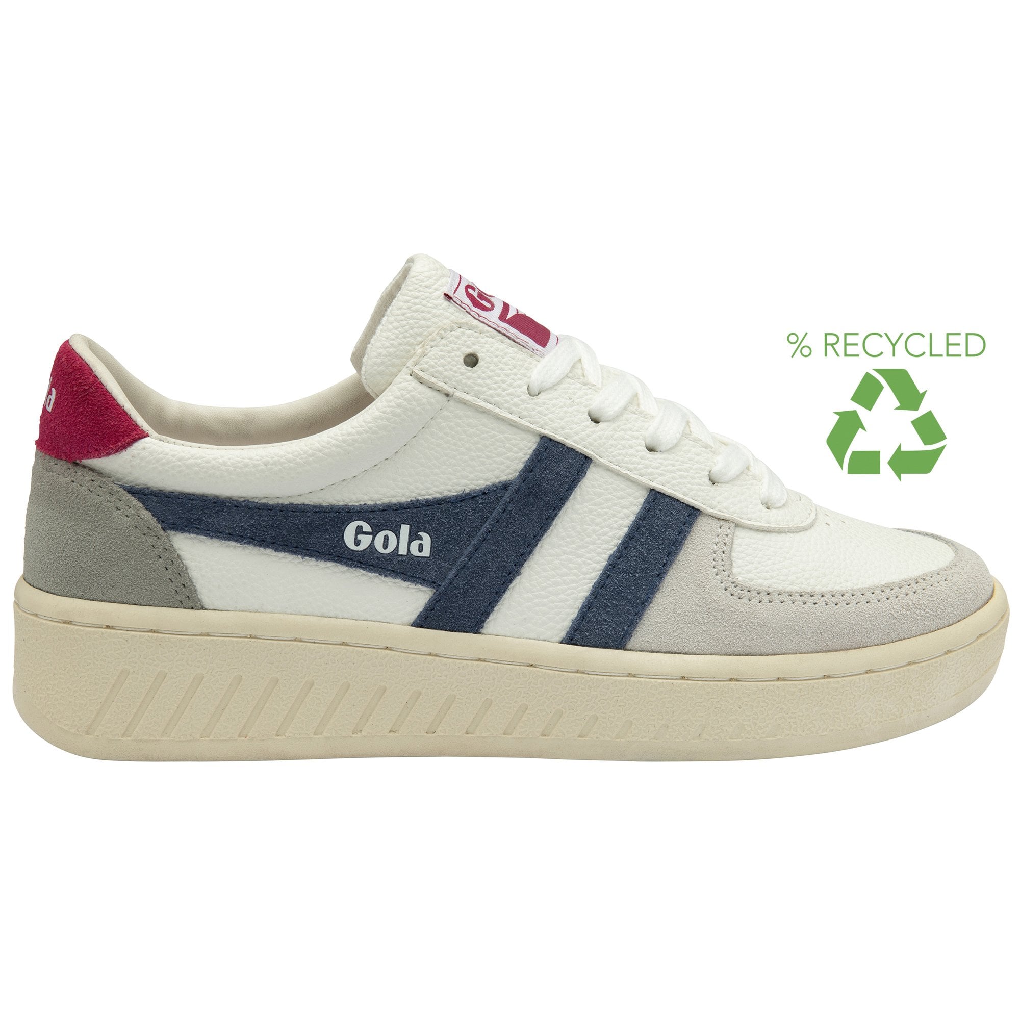 Gola Classics Women's Grandslam Trident Trainers White/Moonlight/Fuchsia Gola Classics Women's Grandslam Trident Trainers White/Moonlight/Fuchsia