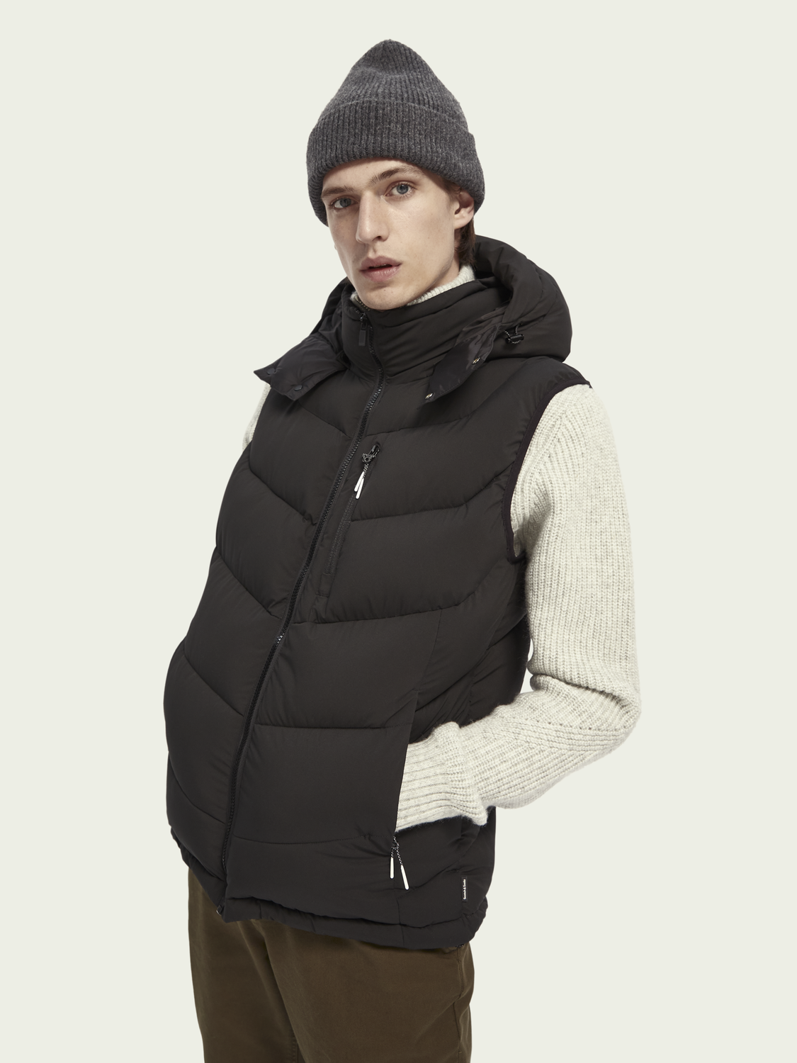 Scotch&Soda Gesteppter Bodywarmer Weste in schwarz 