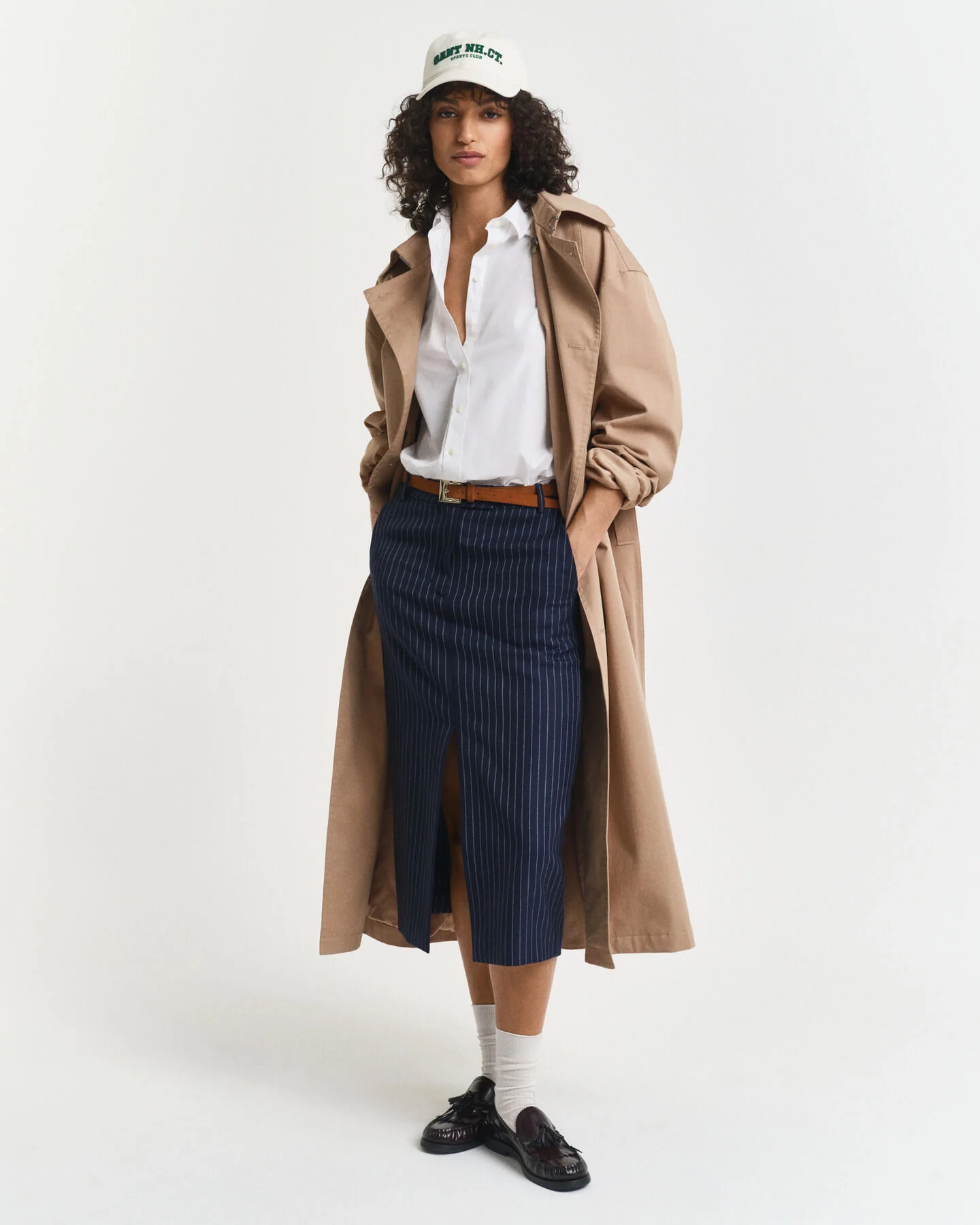 Gant Damen Regular Fit Classic Popeline Bluse aus Baumwolle in weiß Gant Damen Regular Fit Classic Popeline Bluse aus Baumwolle in weiß