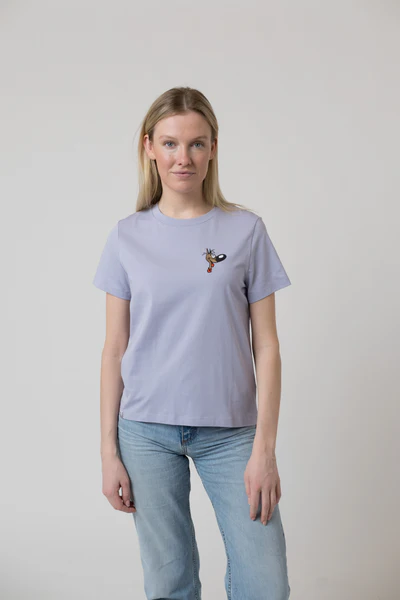 Bavarian Caps Damen T-Shirt "Lucky Luke: Rantanplan" - in lavendel