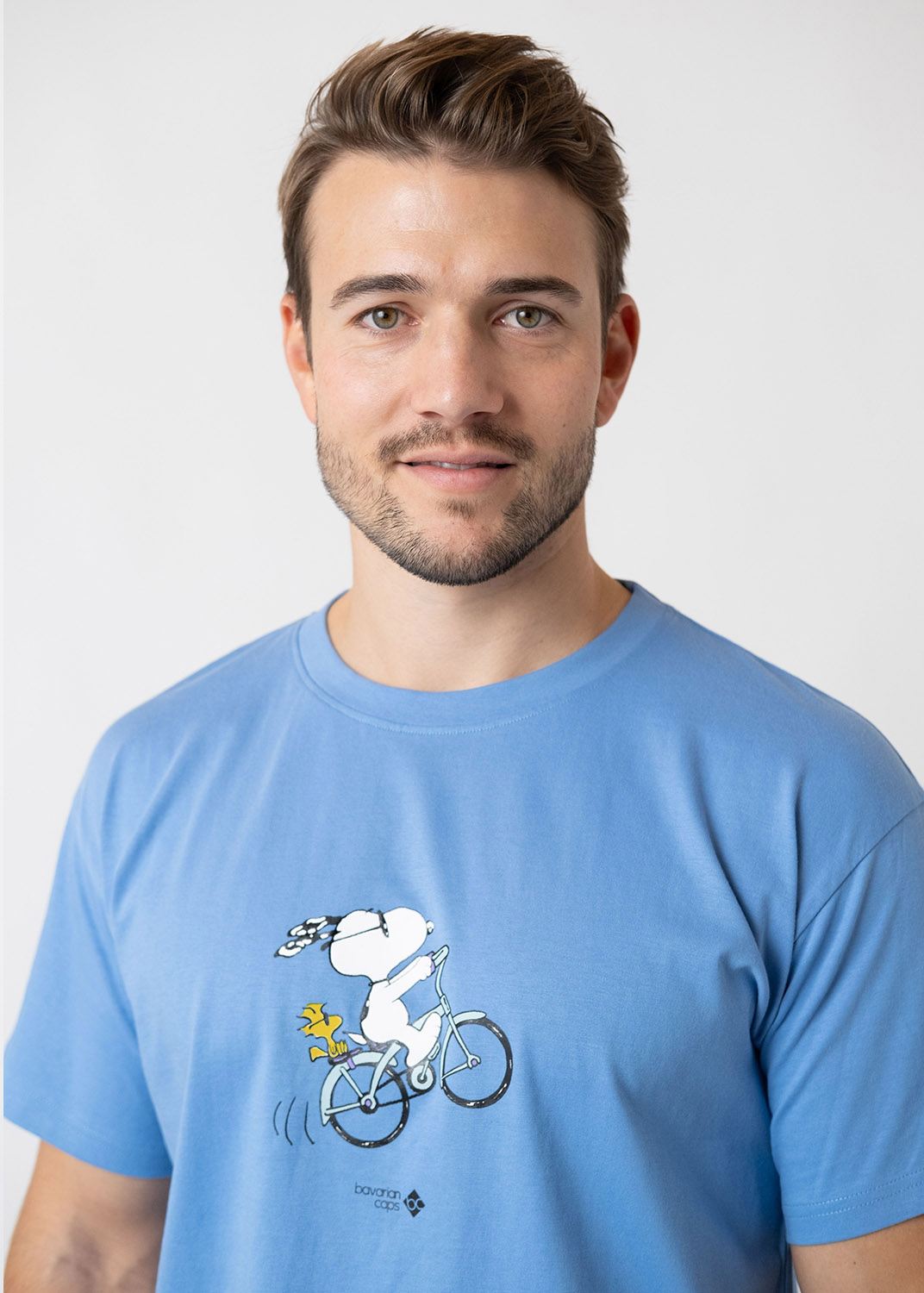 Bavarian Caps T-Shirt "Peanuts: Snoopy Radln" - blau