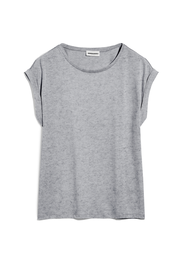 Armedangels JILAANA T-Shirt Loose Fit aus TENCEL™ Lyocell Mix in grey melange Armedangels JILAANA T-Shirt Loose Fit aus TENCEL™ Lyocell Mix in grey melange