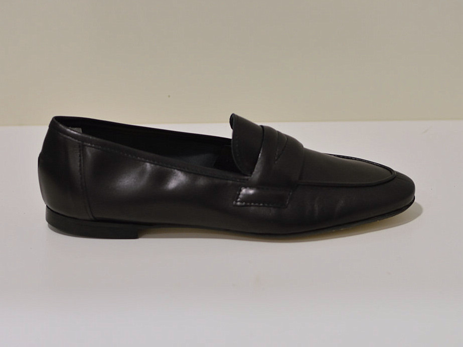 Gianluca Pisati Moccasins / Loafer Abete aus feinstem Nappaleder (Schafsleder) in scharz