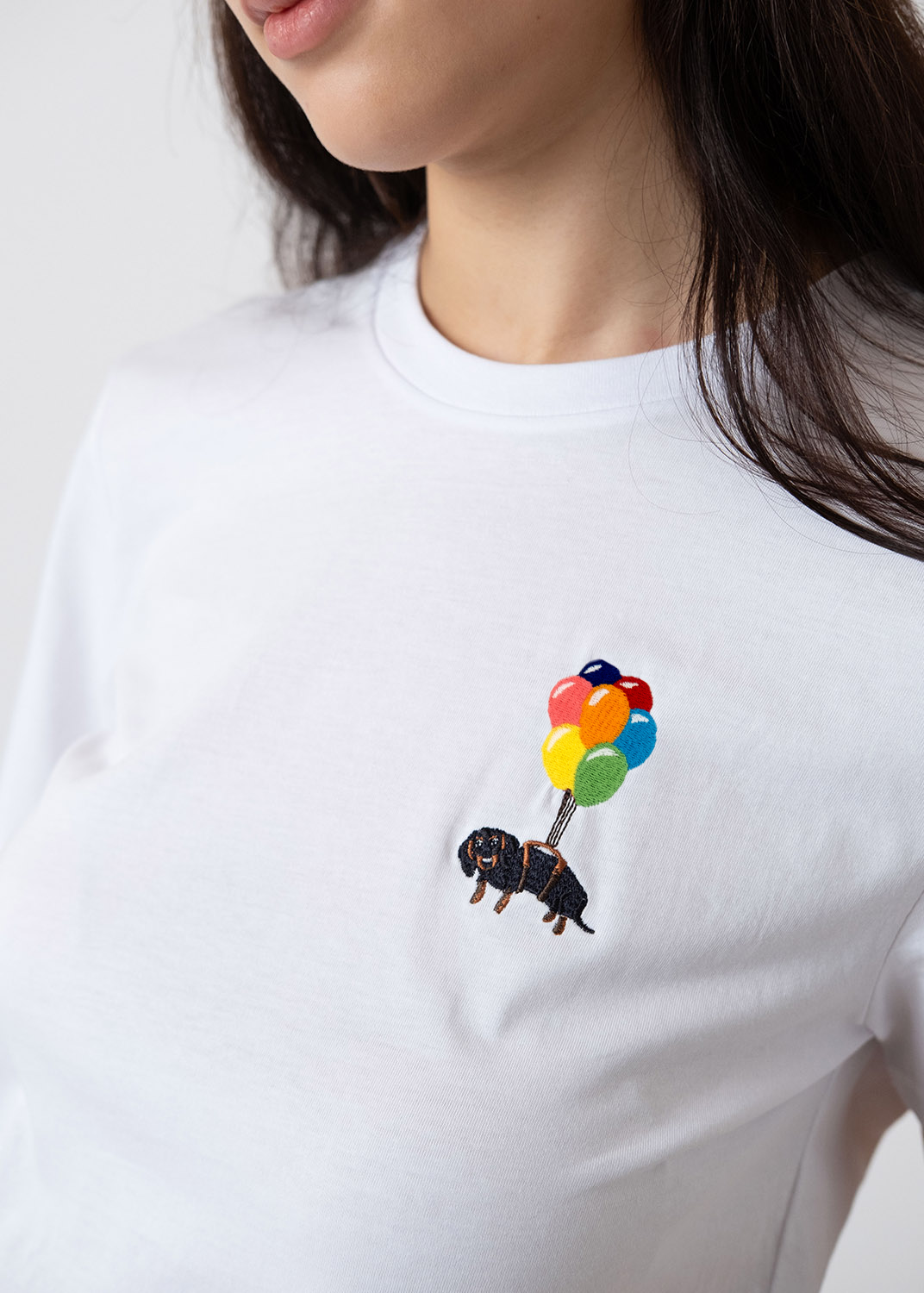 Bavarian Caps T-Shirt "Dackelexpress: Stick" - weiß für Damen