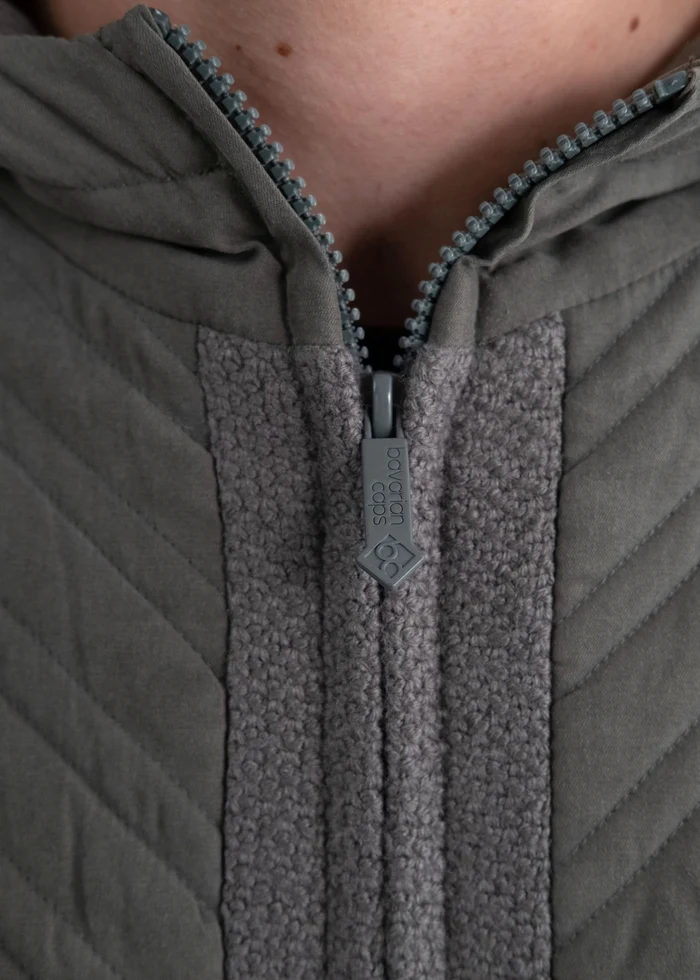 Bavarian Caps - HS90-1 Stepp Strickjacke "Michl" - dunkelgrau