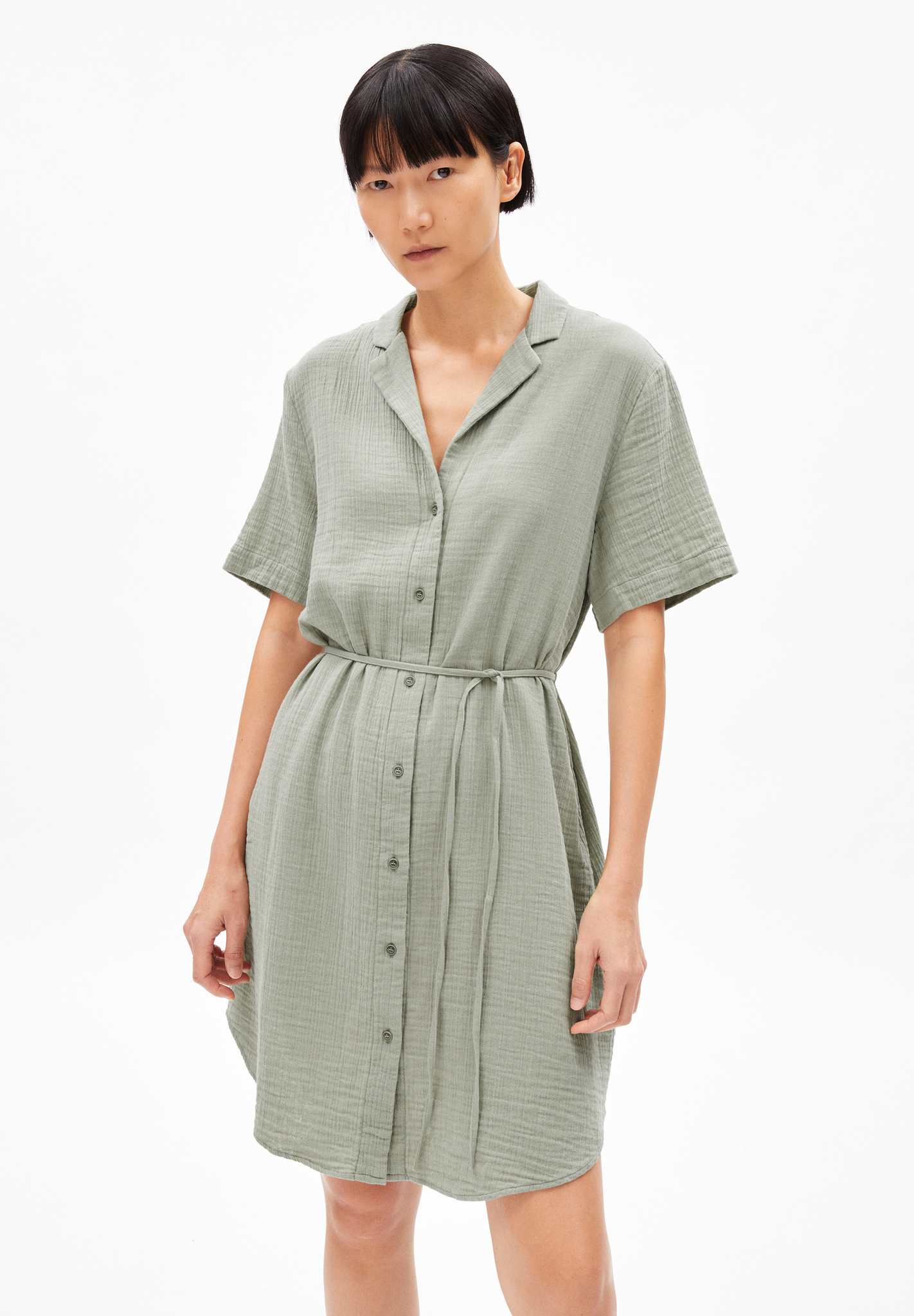 Armedangels MABELAA MUSSELIN Webkleid aus Bio-Baumwolle in seagreen