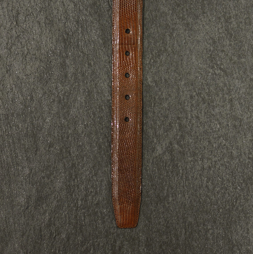 Possum Reptilienleder-Gürtel Eidechse/ Leguan Breite 3,5 cm hellbraun