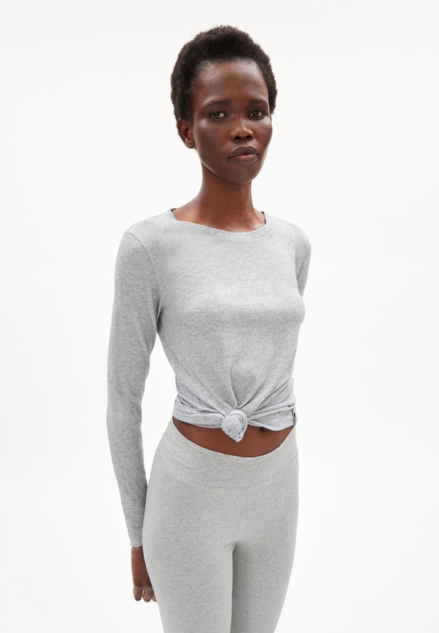 Armedangels JAALE Longsleeve aus TENCEL™ Lyocell Mix in grey melangea
